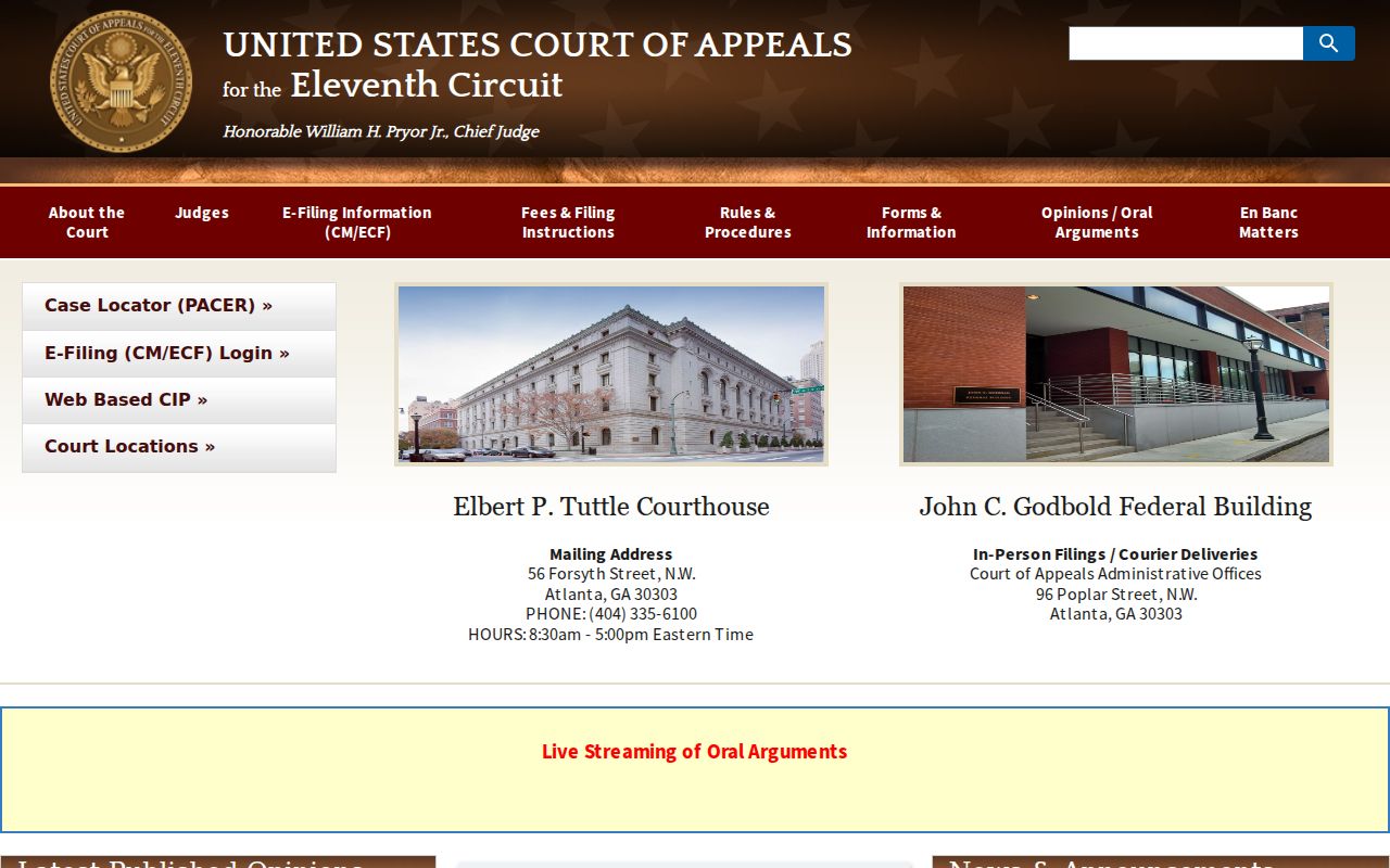 U.S. Court of Appeals for the Eleventh Circuit website