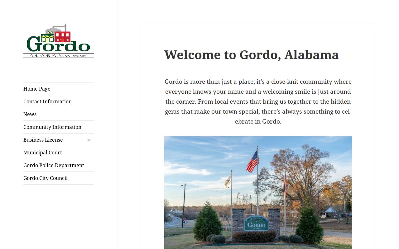 Pickens County court docket Gordo municipal court context